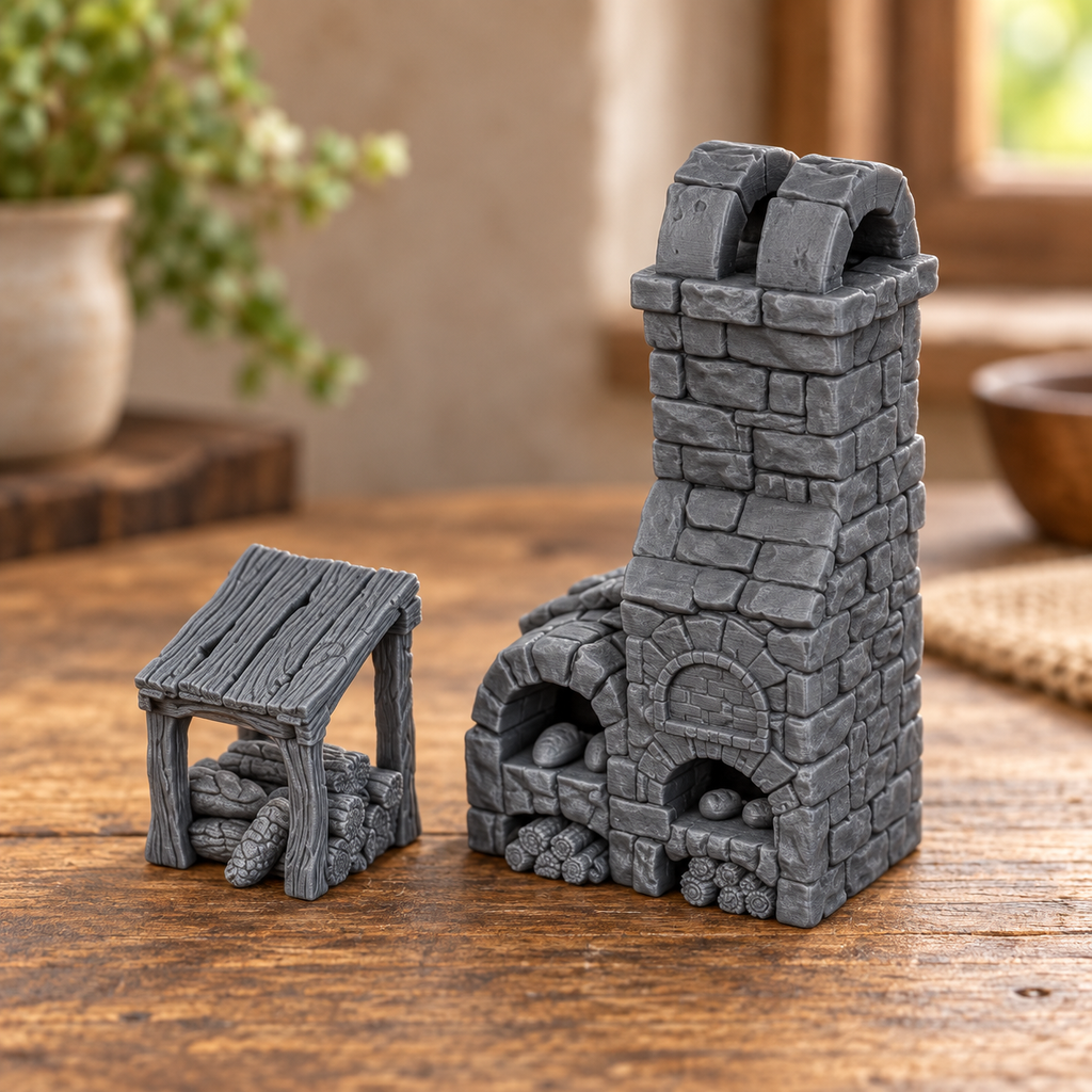 Bakery 28mm DND Terrain | Tabletop Wargaming Scenery for Warhammer, Frostgrave & RPG | Unpainted 3D Printed