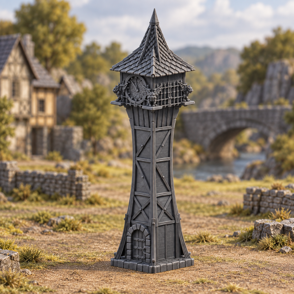 Clock Tower - 28mm Tabletop Terrain