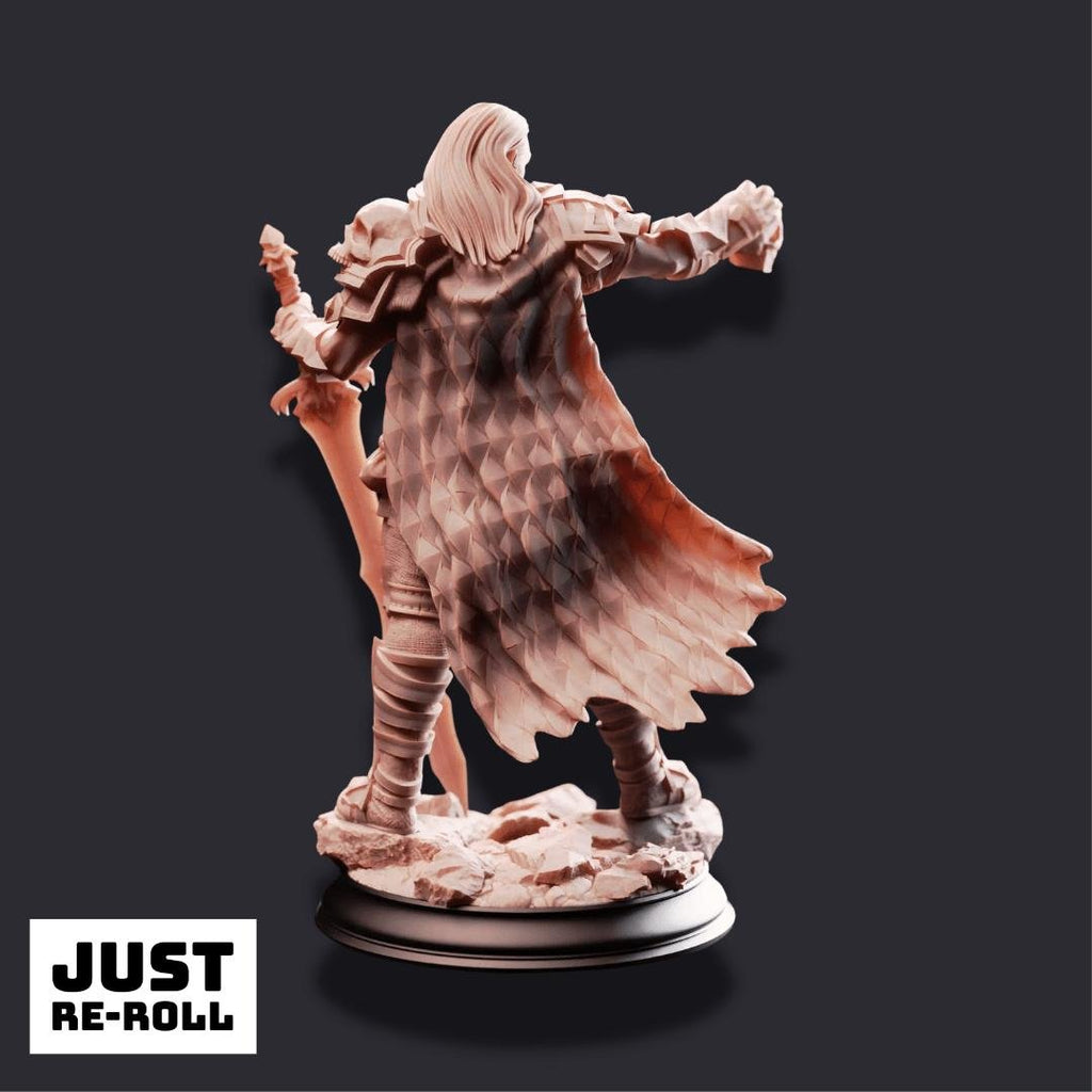 Corsicus – Swordsman of the North - 3D Fighter Miniature - Just Re - Roll