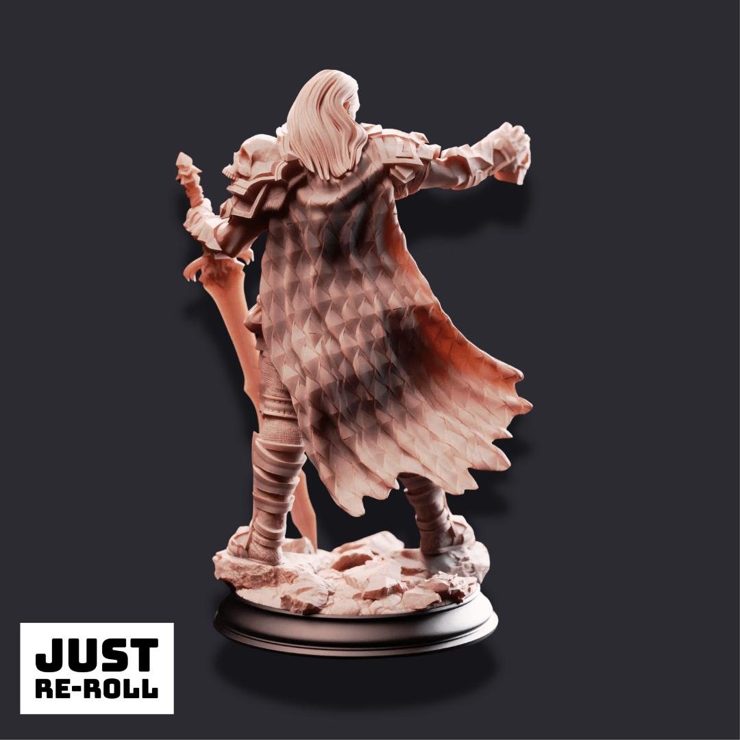 Corsicus – Swordsman of the North - 3D Fighter Miniature - Just Re - Roll