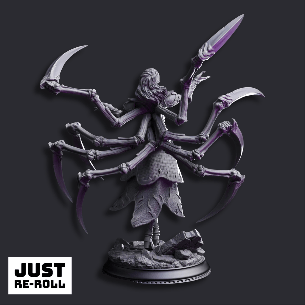 Dirthana of the Void’s Embrace Ascended Spider Sorceress - 3D Printed Monster Miniature - Just Re - Roll