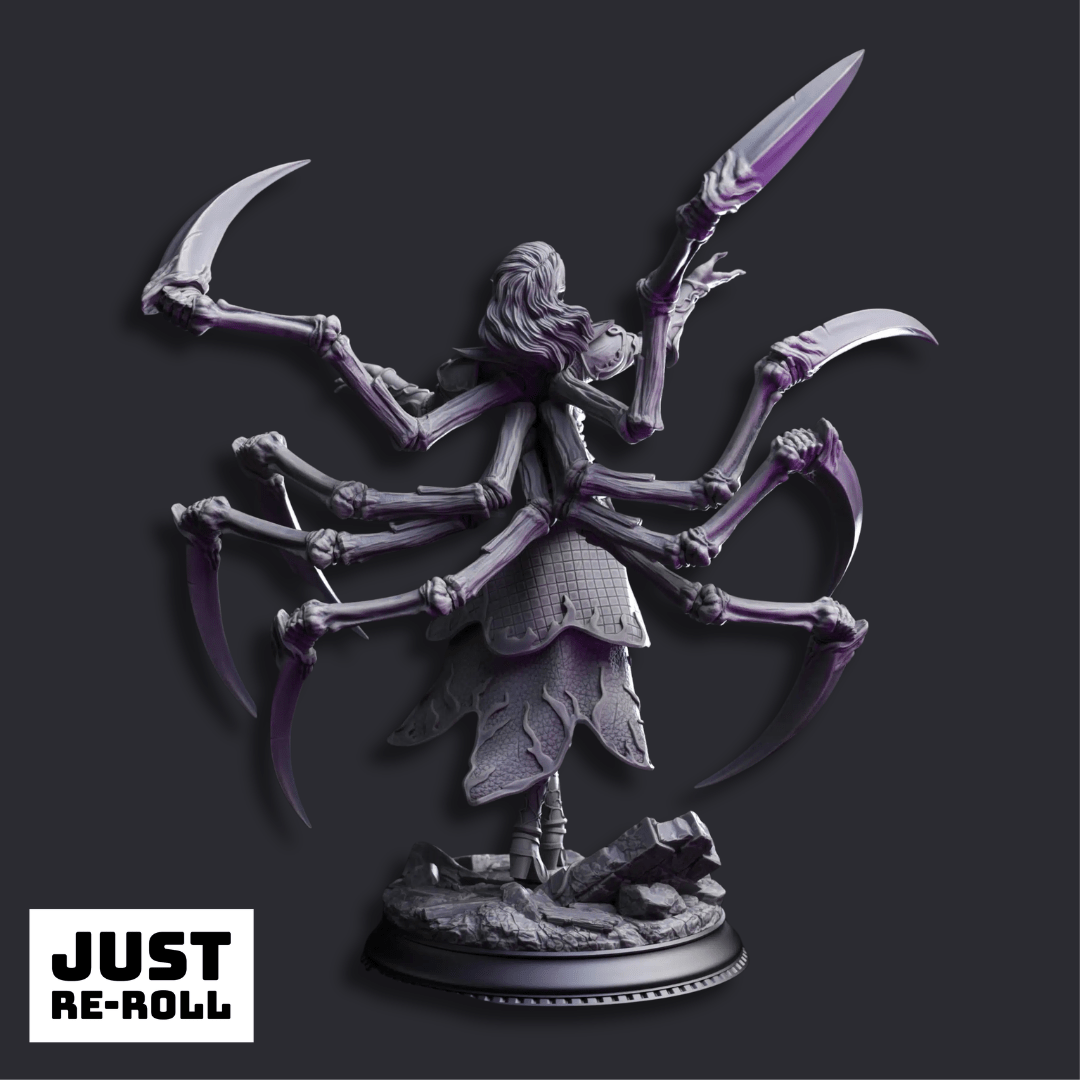 Dirthana of the Void’s Embrace Ascended Spider Sorceress - 3D Printed Monster Miniature - Just Re - Roll