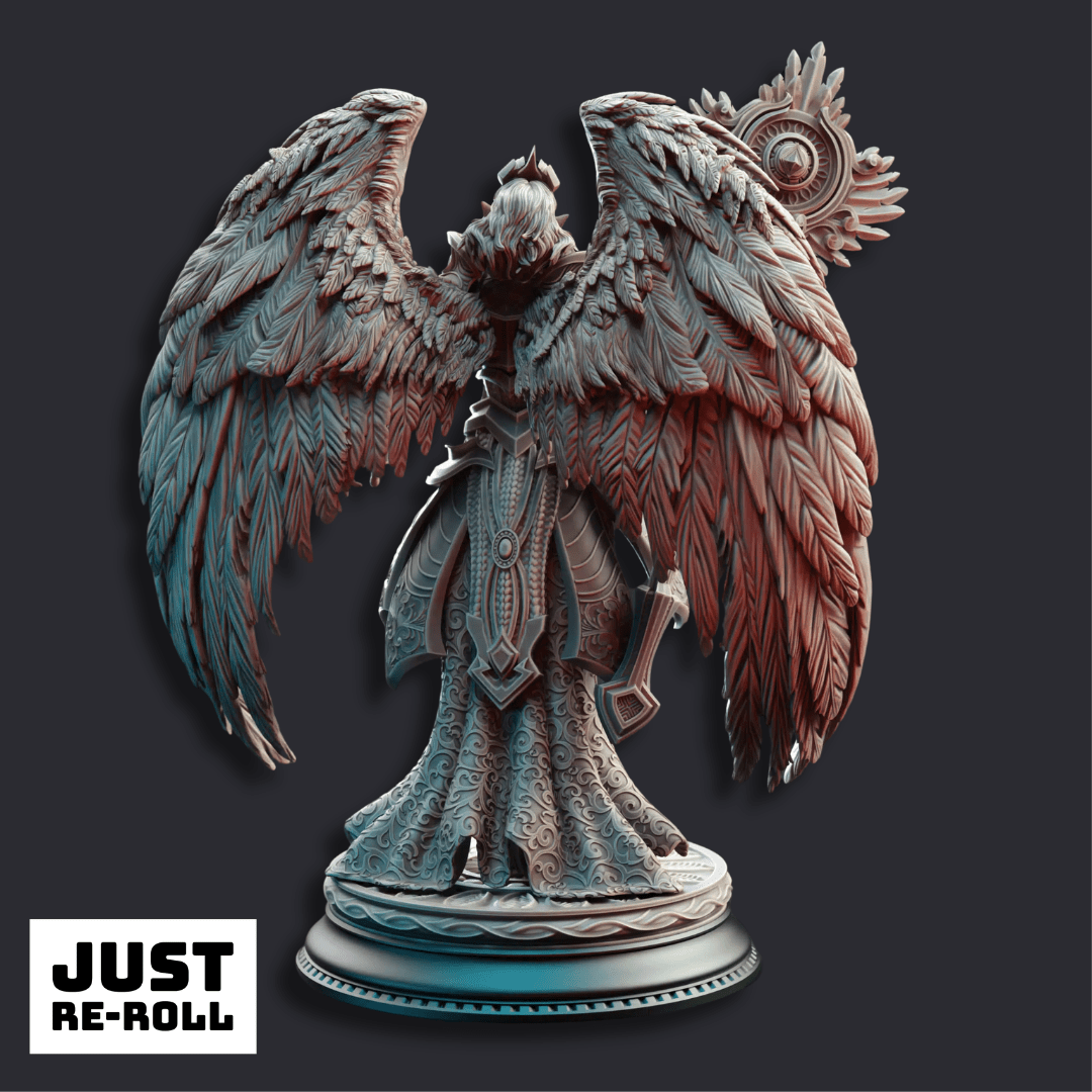 Divine Cleric - 3D Printed Character Miniature - Just Re - Roll