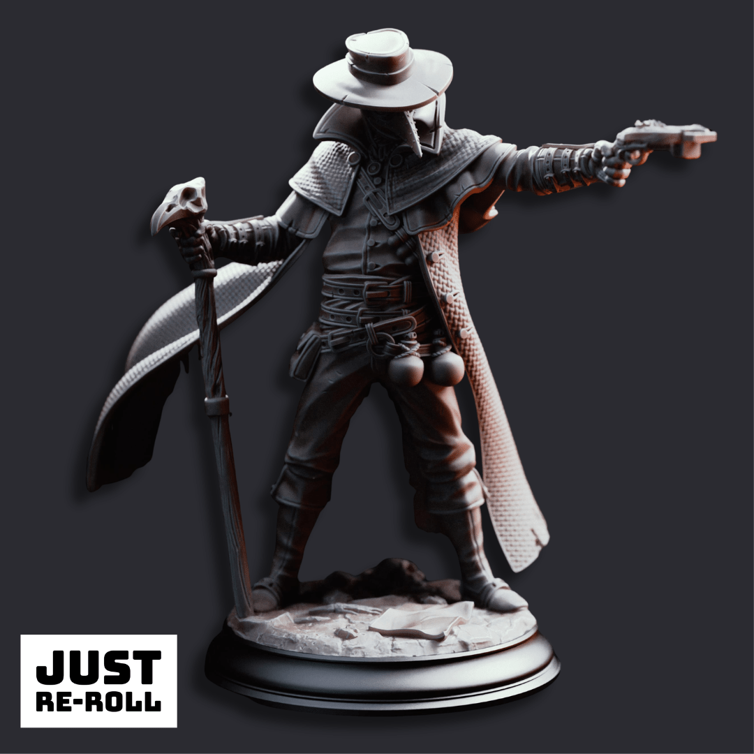 Doktor Jakobson Deranged Plague Doctor - 3D Printed Ranger Miniature - Just Re-Roll