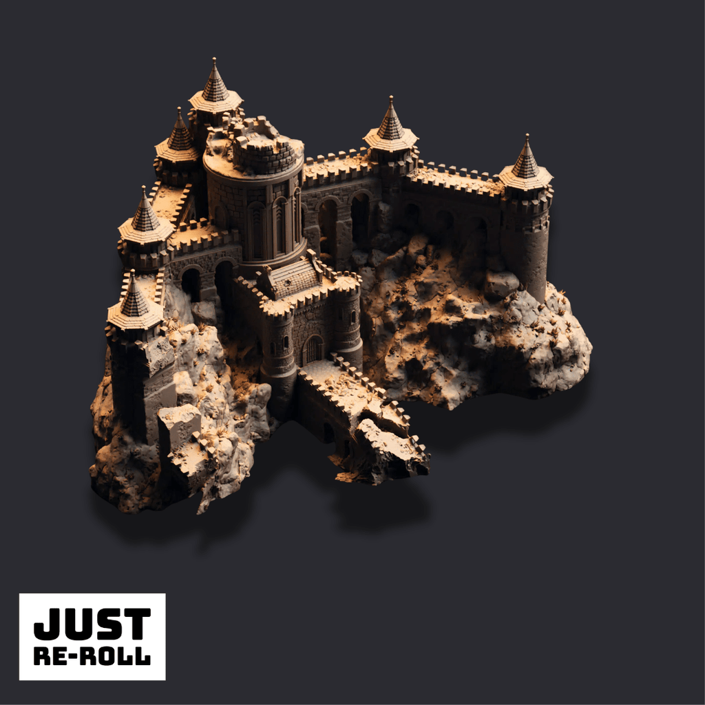 Dragonmaw Keep - 3D Printed Mountain Keep Terrain - Just Re-Roll