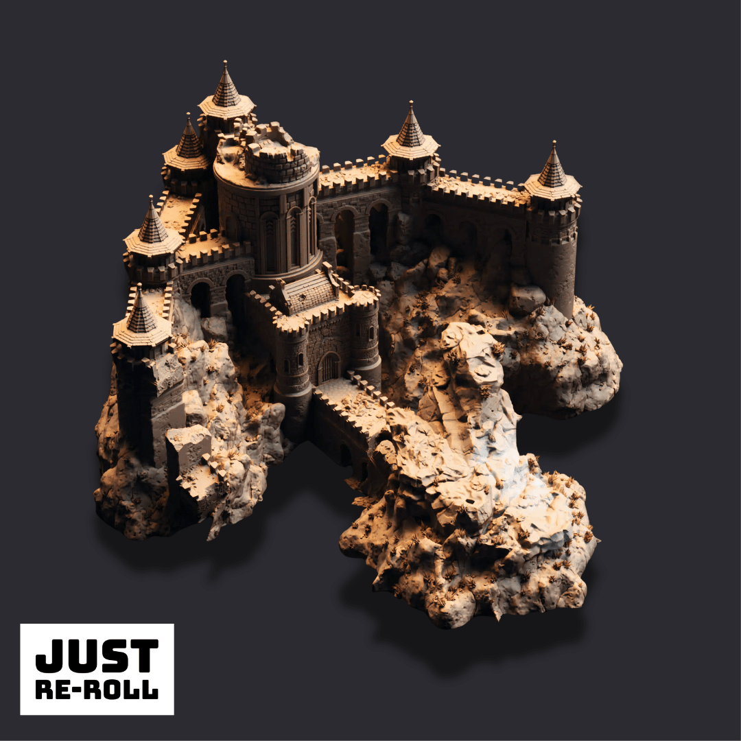 Dragonmaw Keep - 3D Printed Mountain Keep Terrain - Just Re-Roll