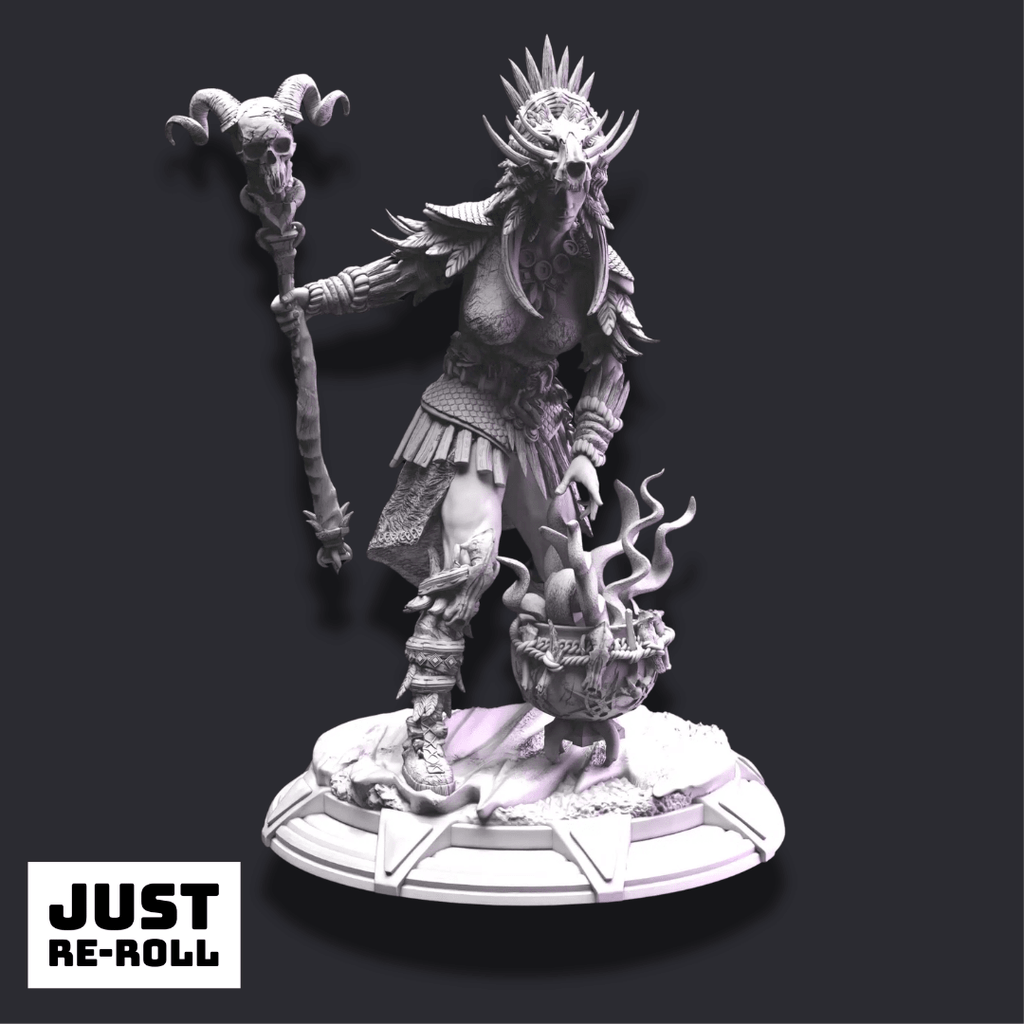 Driga – Shaman Wise-Woman - 3D Printed Druid Miniature - Just Re-Roll