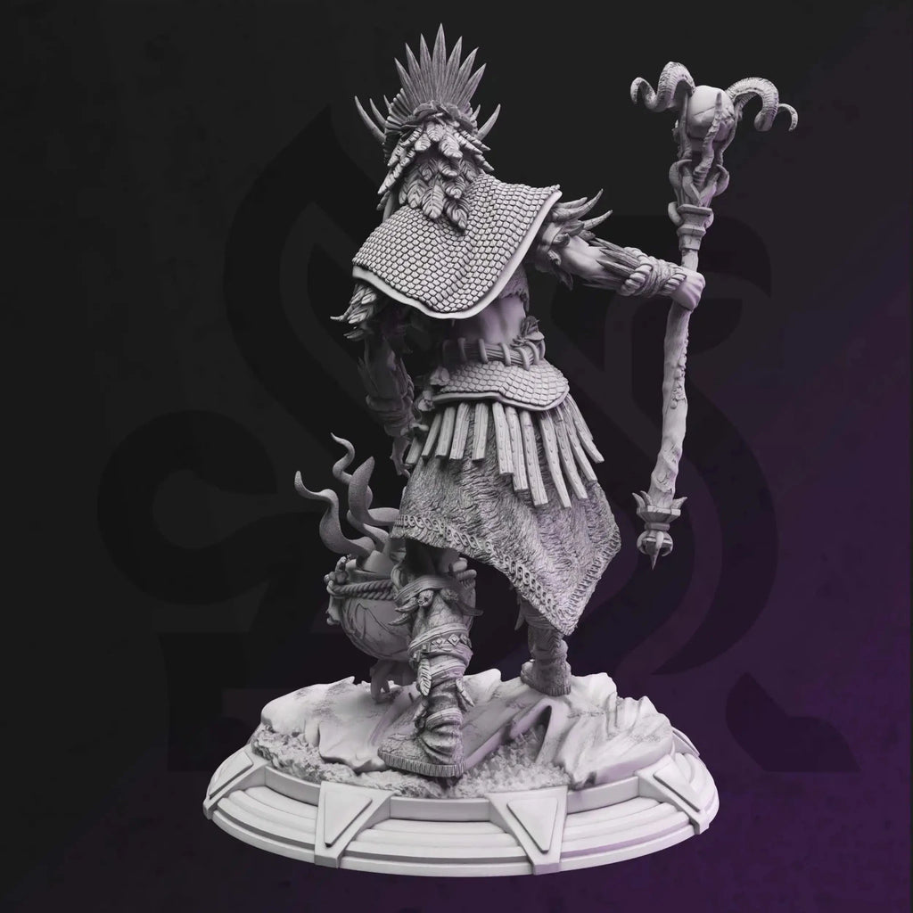 Driga – Shaman Wise-Woman - 3D Printed Druid Miniature - Just Re-Roll