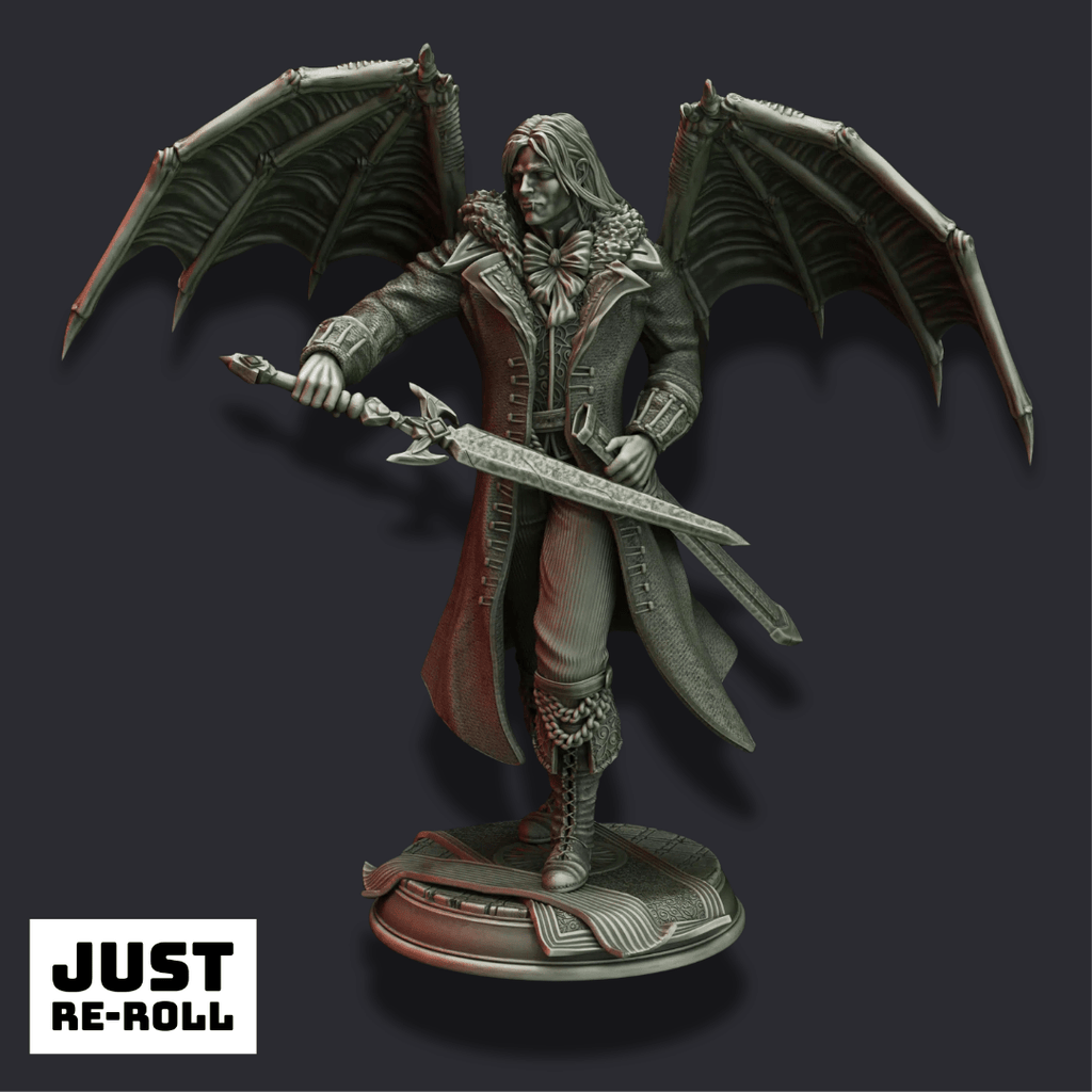 Duke Strauss – Vampiric Noble - 3D Printed Fighter Miniature - Just Re-Roll
