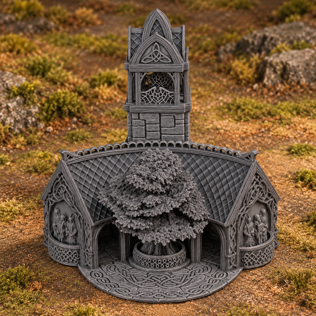Elven Council Chamber 28mm DND Terrain | Tabletop Wargaming Scenery for Warhammer, Frostgrave & RPG | 3D Printed
