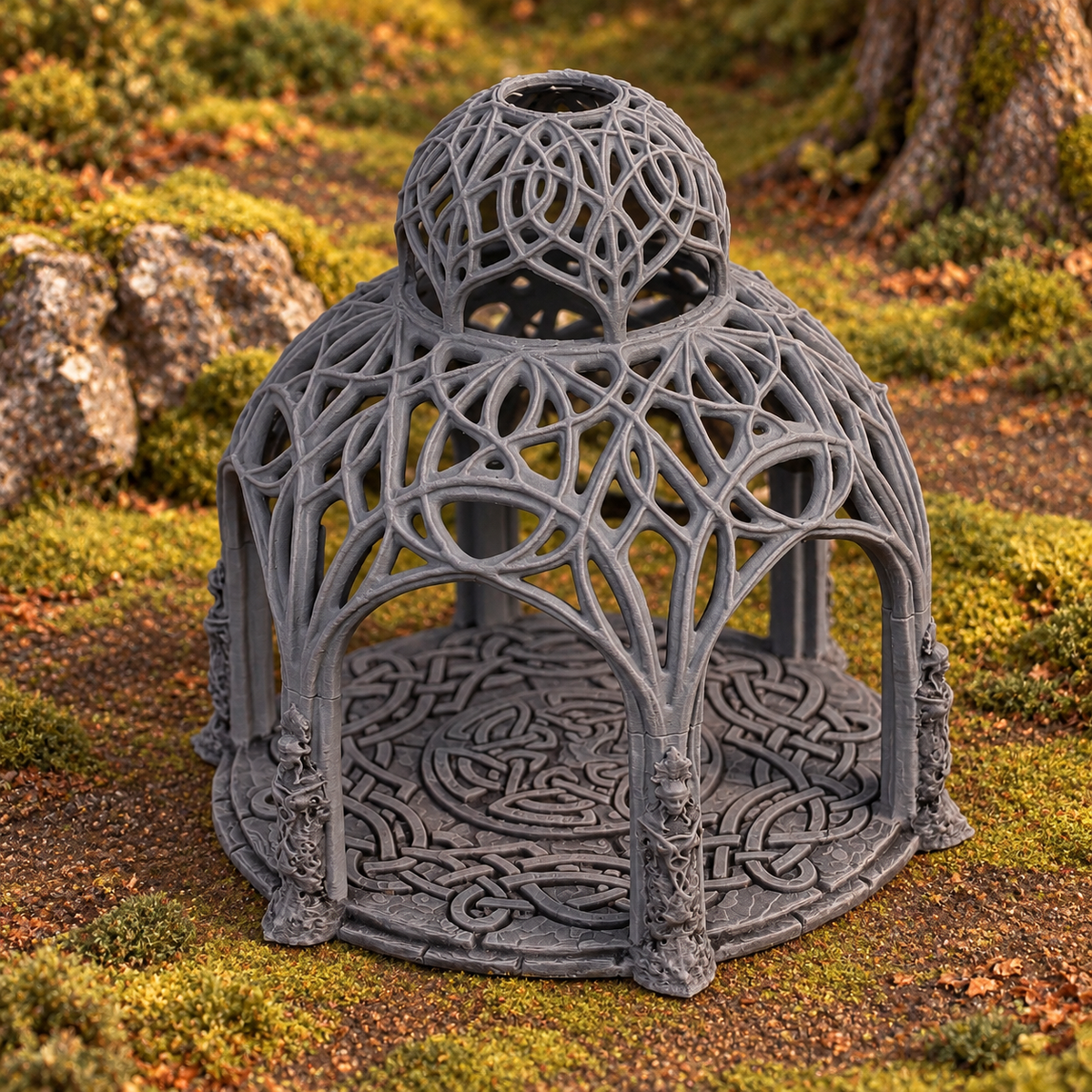 Elven Council Gazebo 28mm DND Terrain | Tabletop Wargaming Scenery for Warhammer, Frostgrave & RPG | 3D Printed