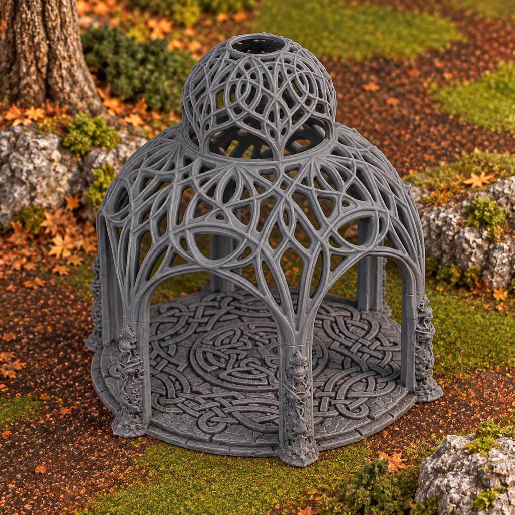 Elven Council Gazebo 28mm DND Terrain | Tabletop Wargaming Scenery for Warhammer, Frostgrave & RPG | 3D Printed