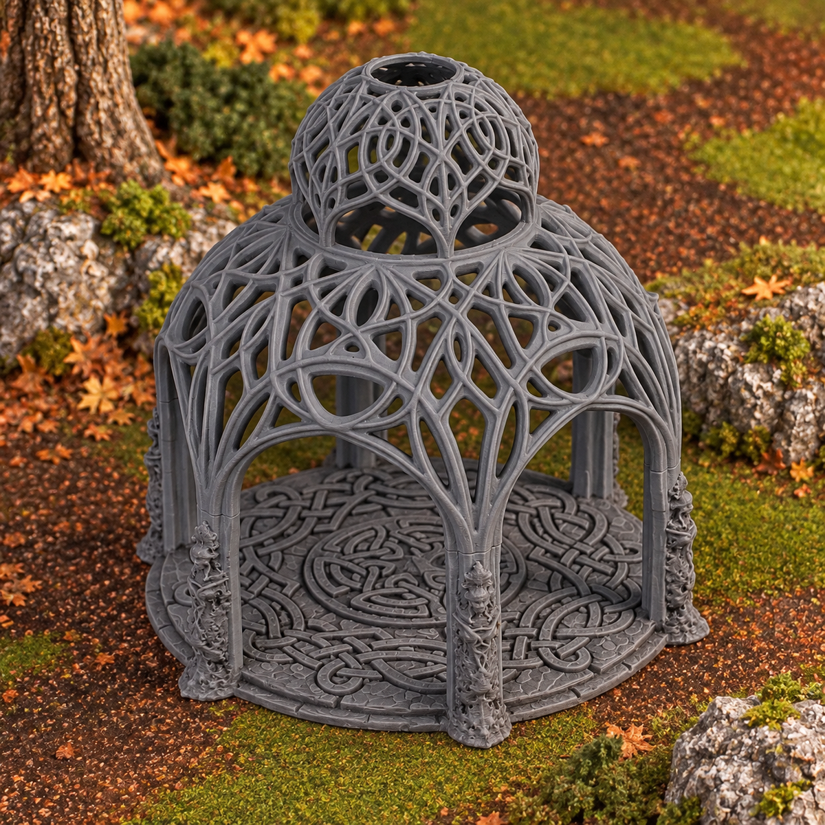 Elven Council Gazebo 28mm DND Terrain | Tabletop Wargaming Scenery for Warhammer, Frostgrave & RPG | 3D Printed