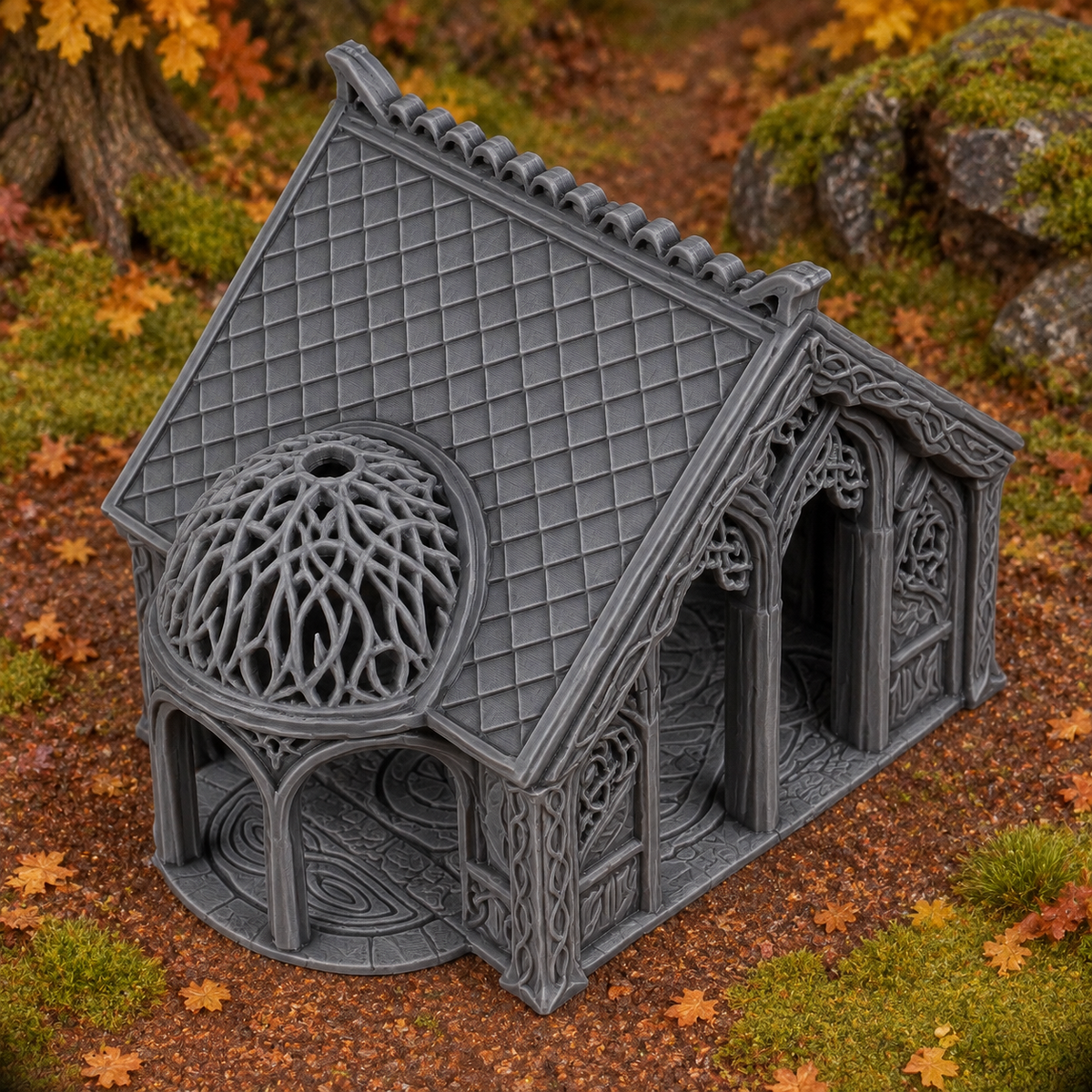 Elven Home 28mm DND Terrain | Tabletop Wargaming Scenery for Warhammer, Frostgrave & RPG | Unpainted 3D Printed