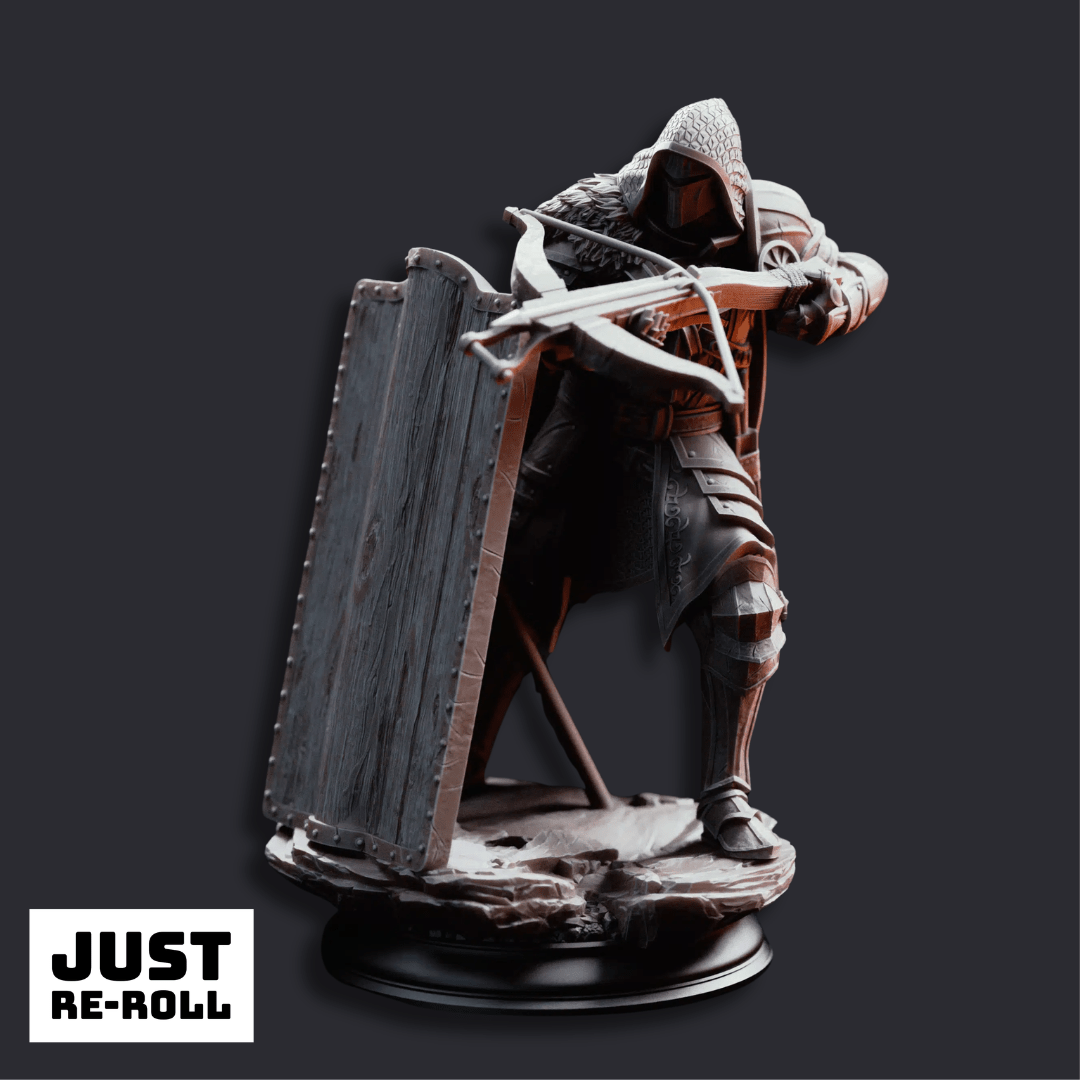 Erik of the Scarlett Road Crossbow Knight - 3D Printed Ranger Miniature - Just Re-Roll