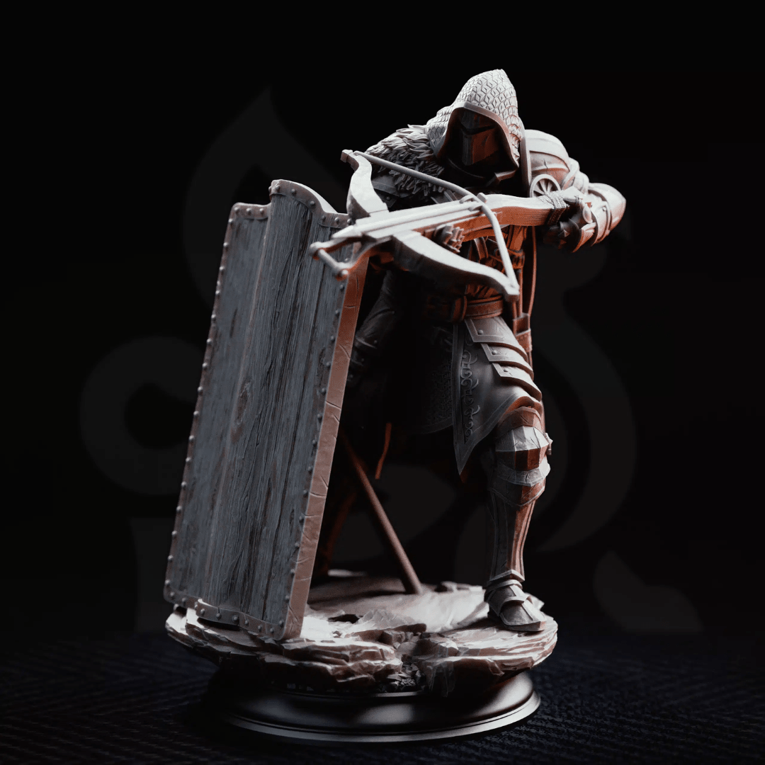 Erik of the Scarlett Road Crossbow Knight - 3D Printed Ranger Miniature - Just Re-Roll