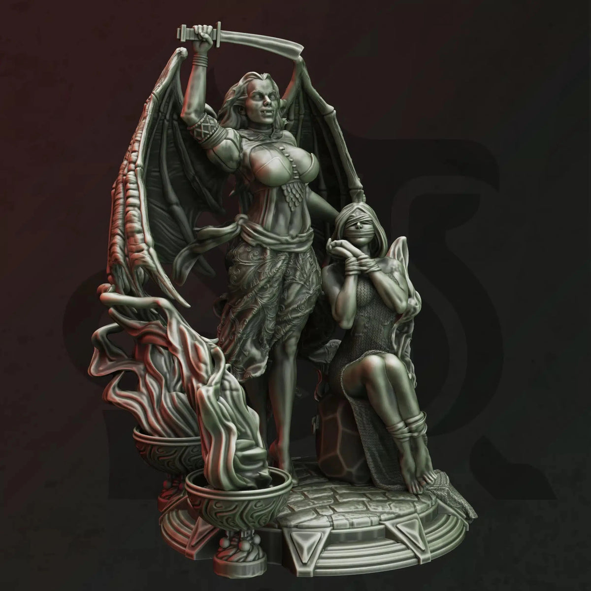 Erys – Vampiric Seductress - 3D Printed Rogue Miniature - Just Re-Roll