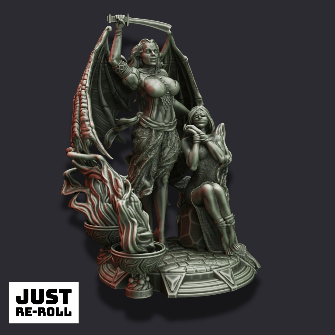 Erys – Vampiric Seductress - 3D Printed Rogue Miniature - Just Re-Roll