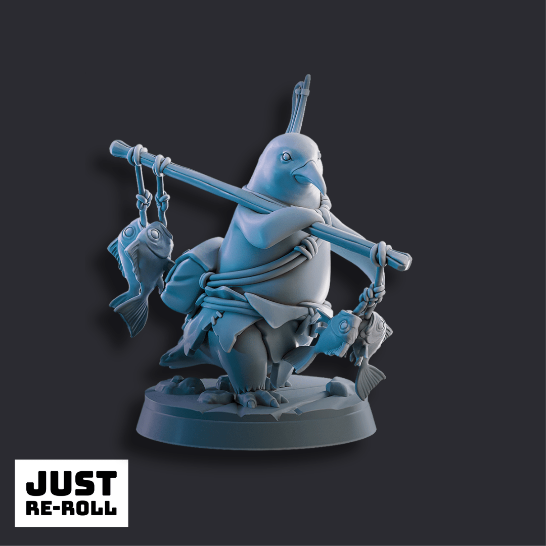 Fantasy Penguins - 3D Printed Fantasy Penguin Miniatures - Just Re - Roll
