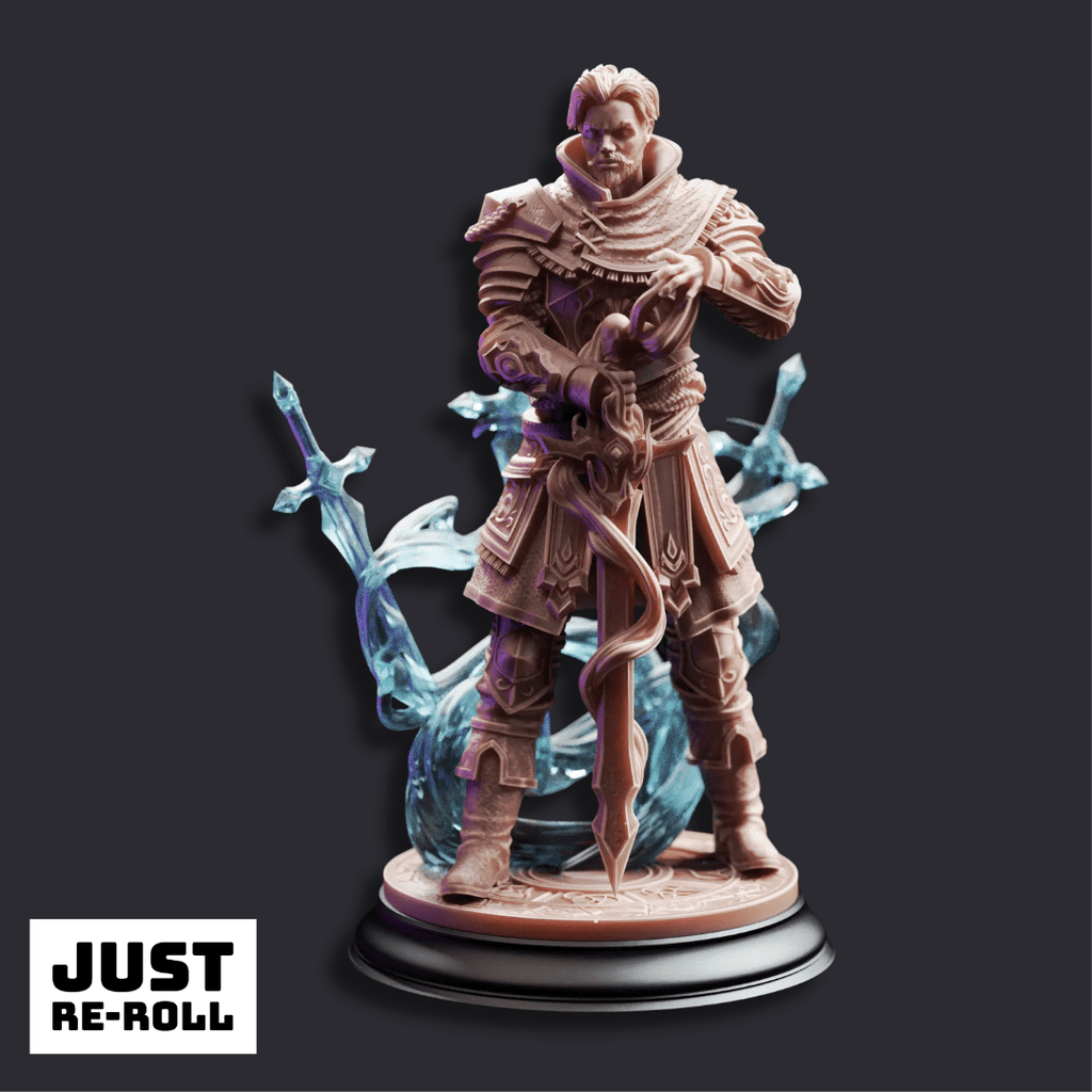 Felix Droste Graduate Battlemage - 3D Printed Fighter Miniature - Just Re-Roll