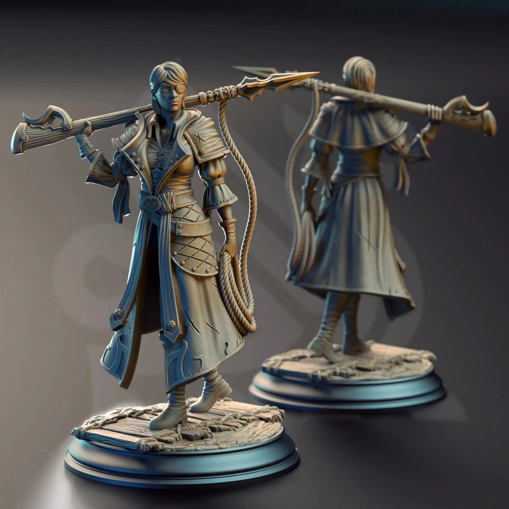 Fiona “Dead-Eye” Stuttgart – Harpoon Marksman - 3D Printed Fighter Miniature - Just Re-Roll