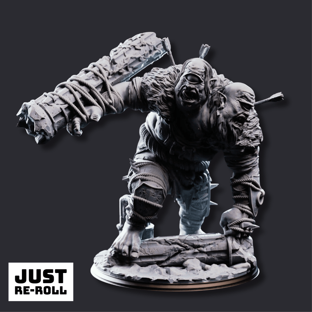 Flim & Krim Ettin Brute - 3D Printed Monster Miniature - Just Re-Roll