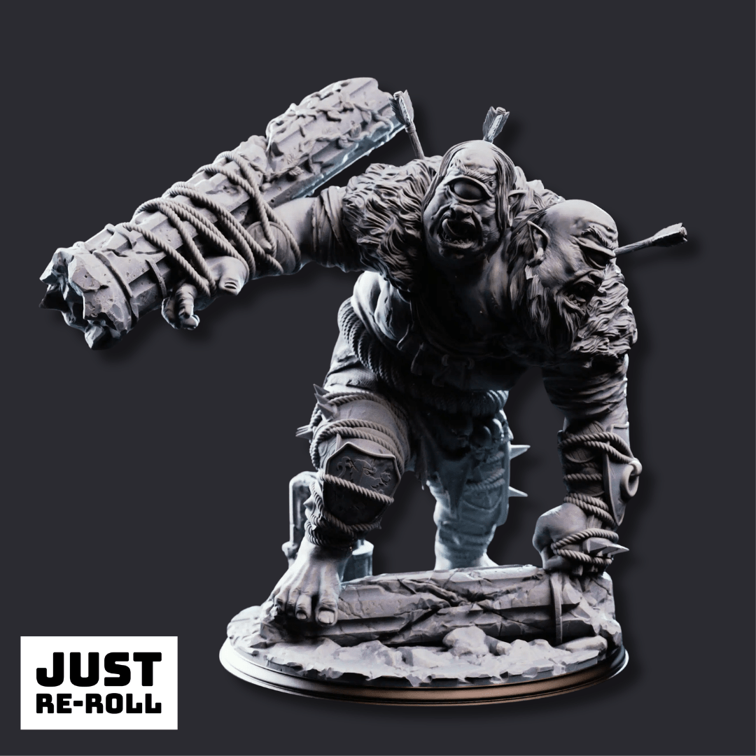 Flim & Krim Ettin Brute - 3D Printed Monster Miniature - Just Re-Roll