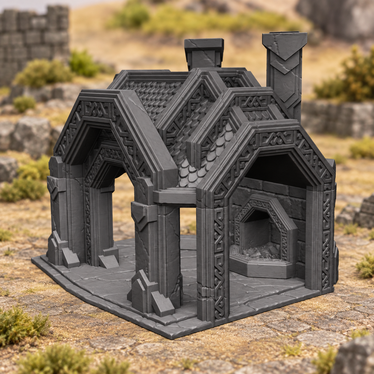 Forge Blacksmith 28mm DND Terrain | Tabletop Wargaming Scenery for Warhammer, Frostgrave & RPG | Unpainted 3D Printed