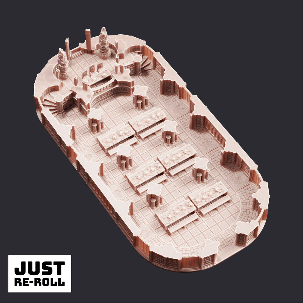 Founders’ Dining Hall Arcane University Hall - 3D Printed Terrain - Just Re-Roll