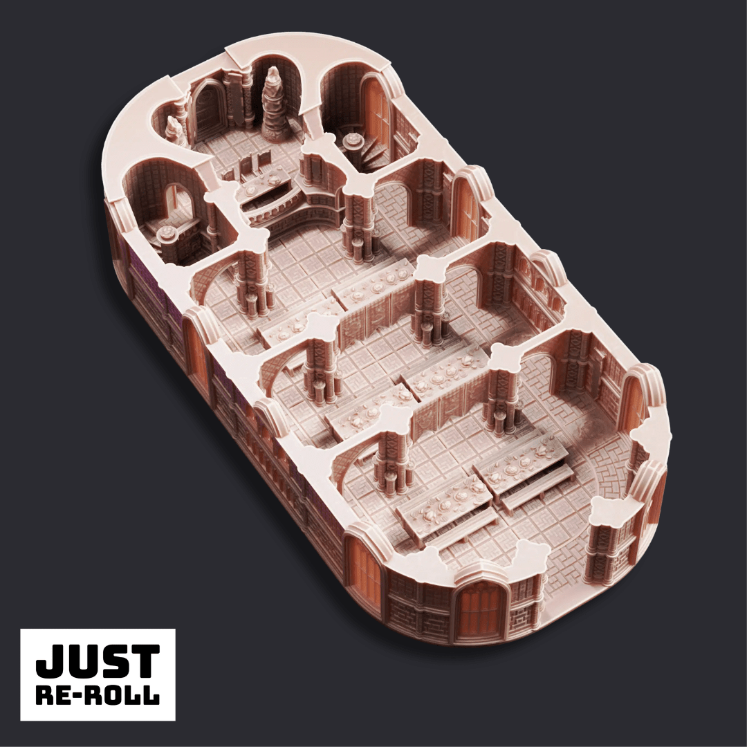 Founders’ Dining Hall Arcane University Hall - 3D Printed Terrain - Just Re-Roll