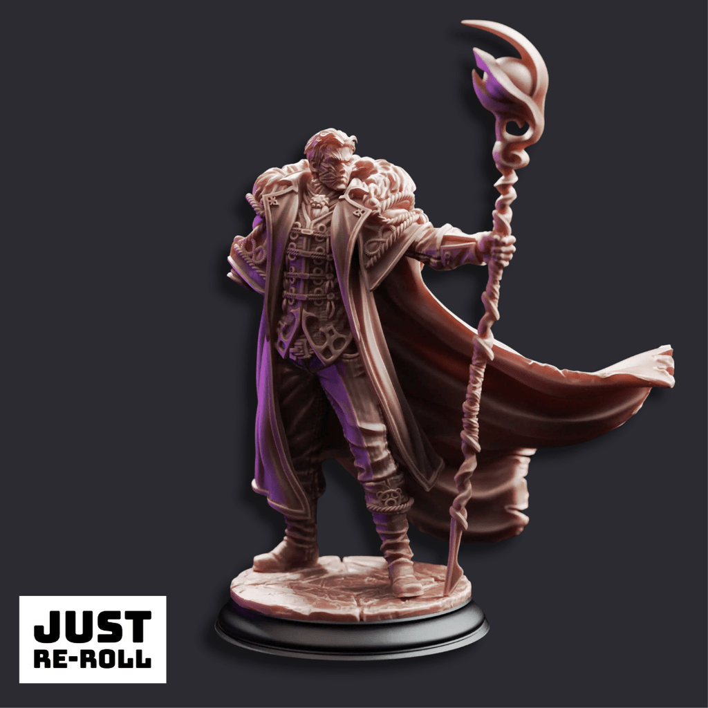 Frederik Vahlen Professor of Progress - 3D Printed Sorcerer Miniature - Just Re-Roll