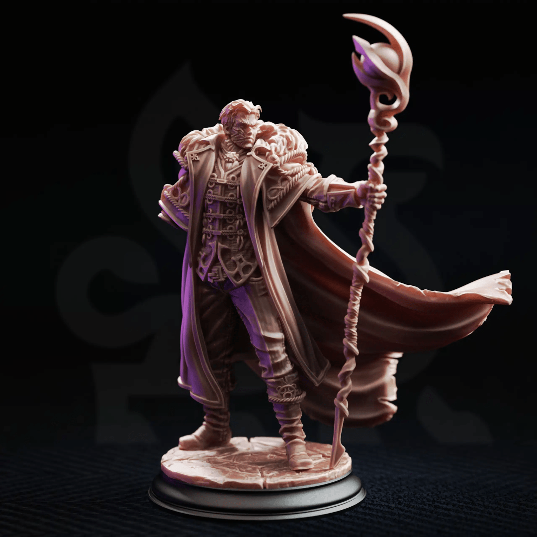 Frederik Vahlen Professor of Progress - 3D Printed Sorcerer Miniature - Just Re-Roll