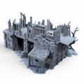 Ruined Barn – 28mm Fantasy Tabletop Terrain, Unpainted