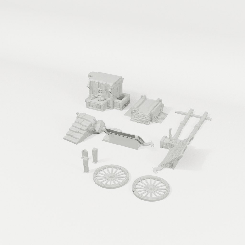 Fantasy Food Truck – 28mm Tabletop Terrain, Unpainted