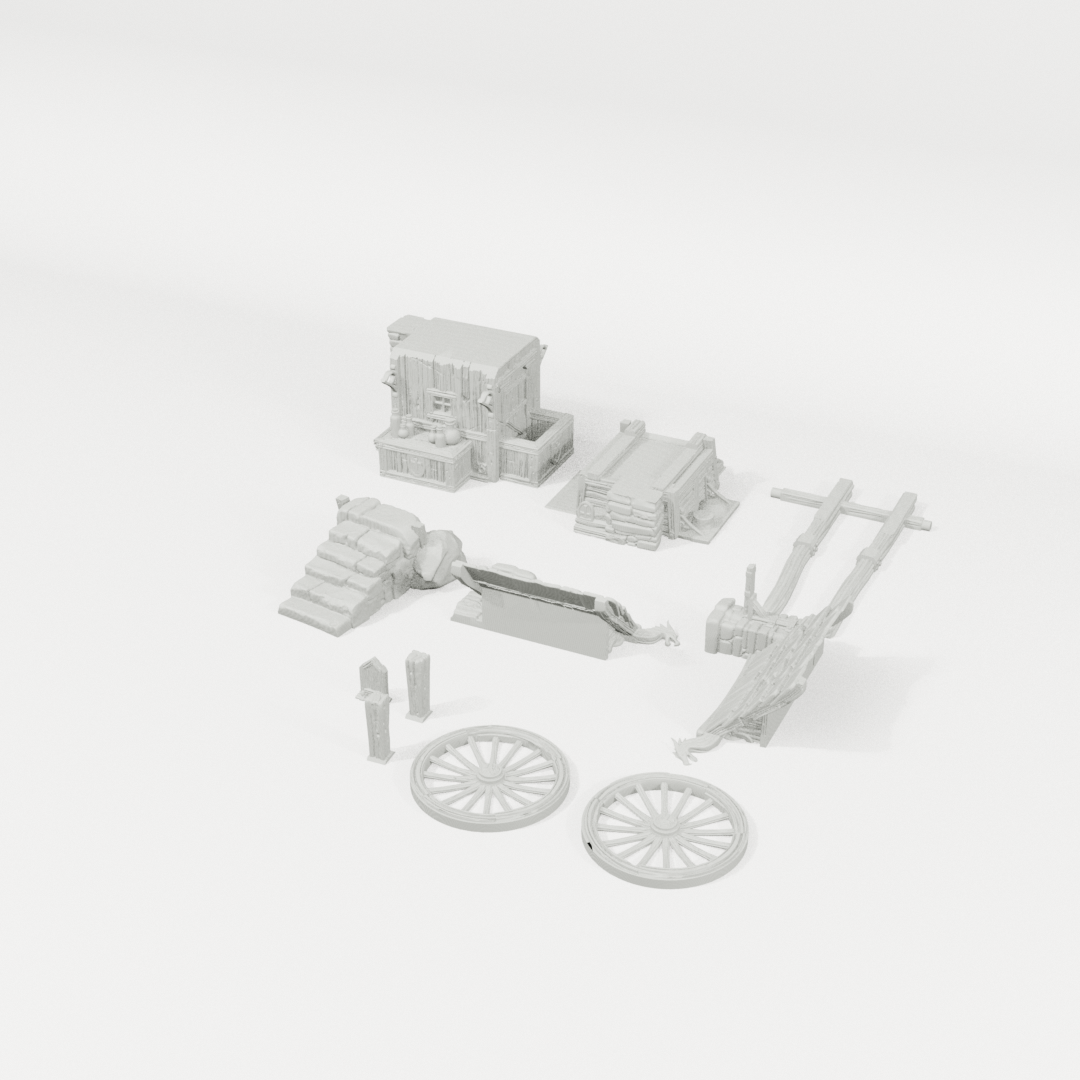 Fantasy Food Truck – 28mm Tabletop Terrain, Unpainted