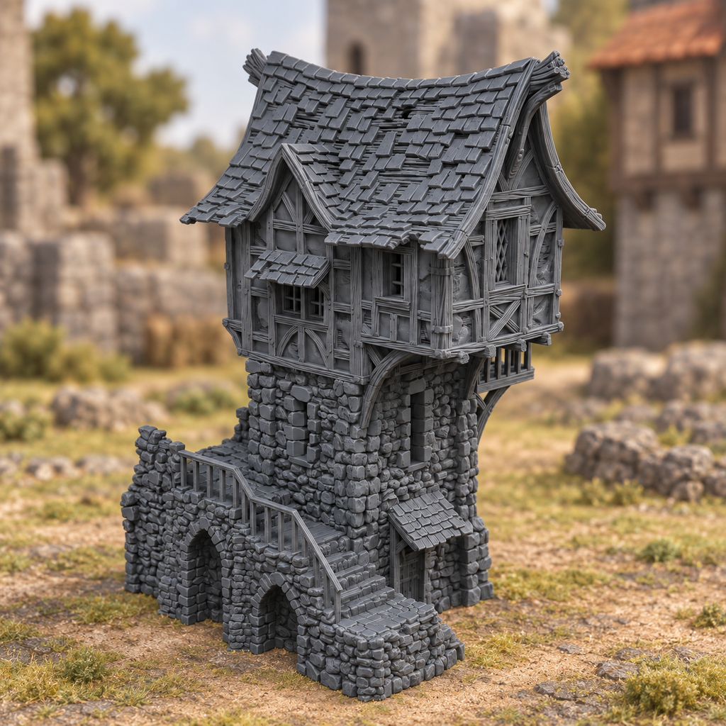 Guard Post – 28mm Fantasy Tabletop Terrain, Unpainted