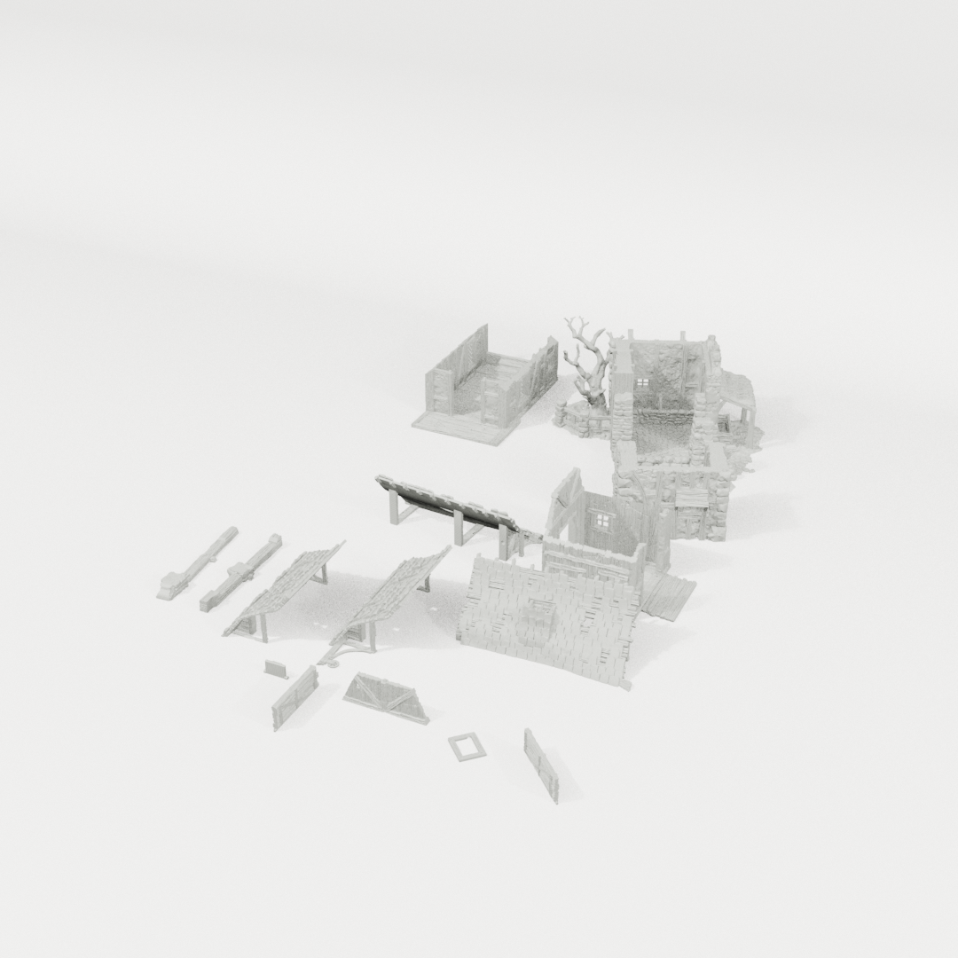 Harlan Grey-Eye's Barn – 28mm Fantasy Terrain, Unpainted