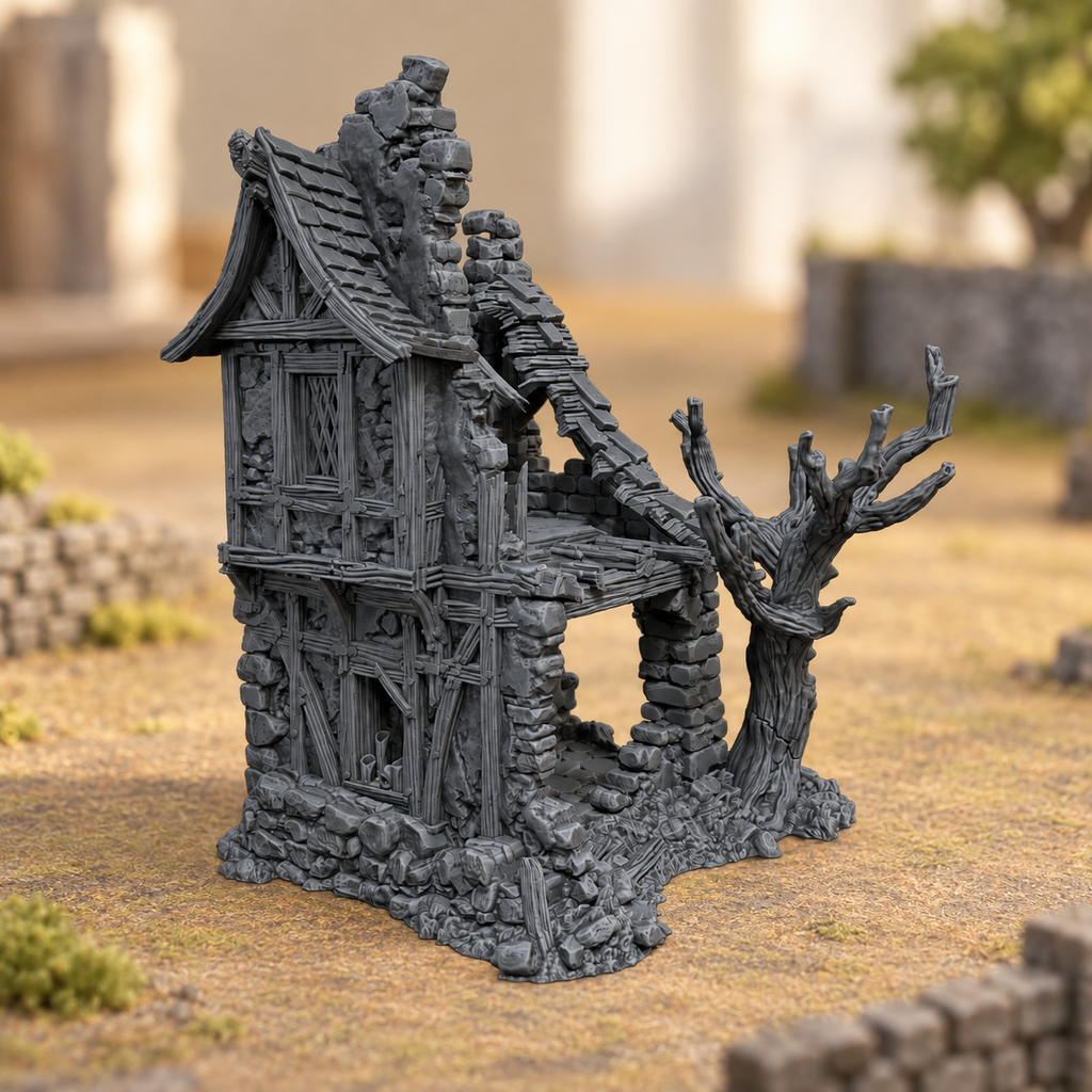 House of Whispers – 28mm Fantasy Tabletop Terrain, Unpainted