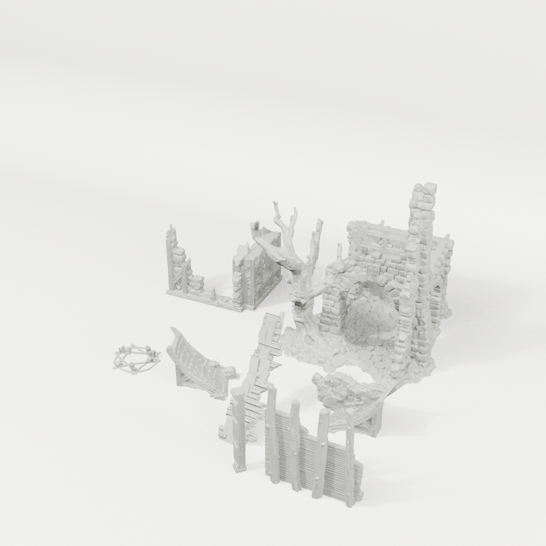 House of Whispers – 28mm Fantasy Tabletop Terrain, Unpainted