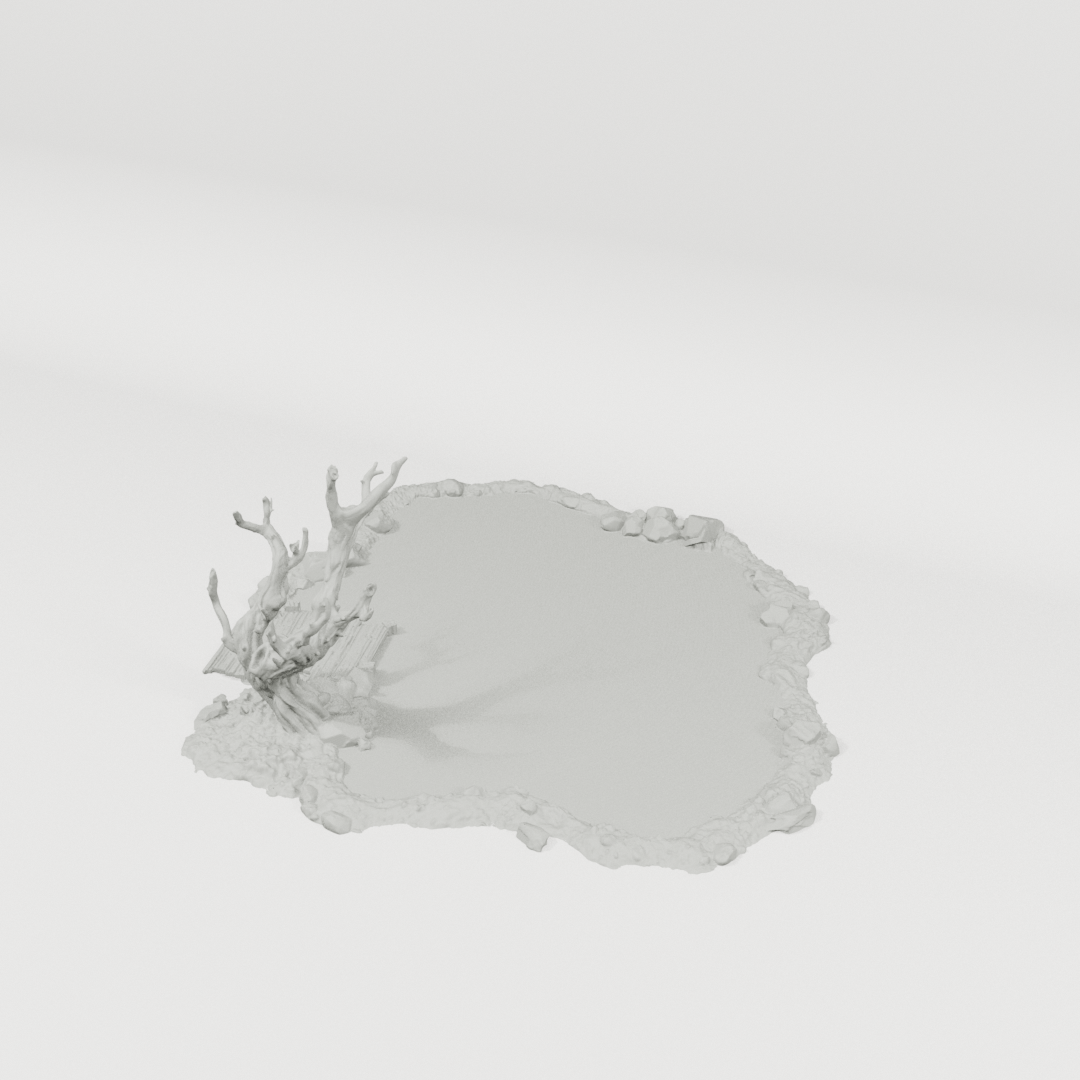 Modular Lake – 28mm Fantasy Tabletop Terrain, Unpainted