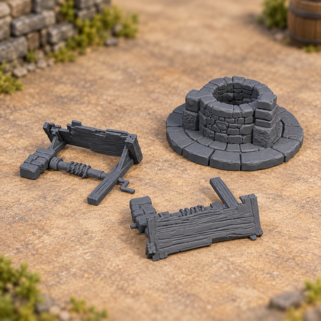 Old Well – 28mm Fantasy Tabletop Terrain, Unpainted