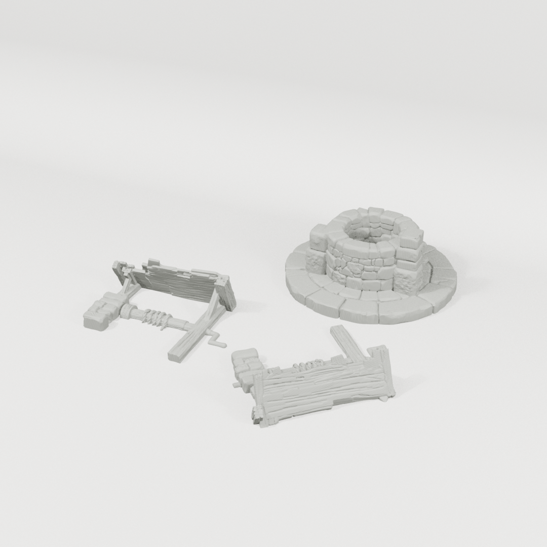 Old Well – 28mm Fantasy Tabletop Terrain, Unpainted