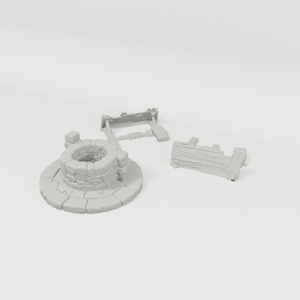 Old Well – 28mm Fantasy Tabletop Terrain, Unpainted