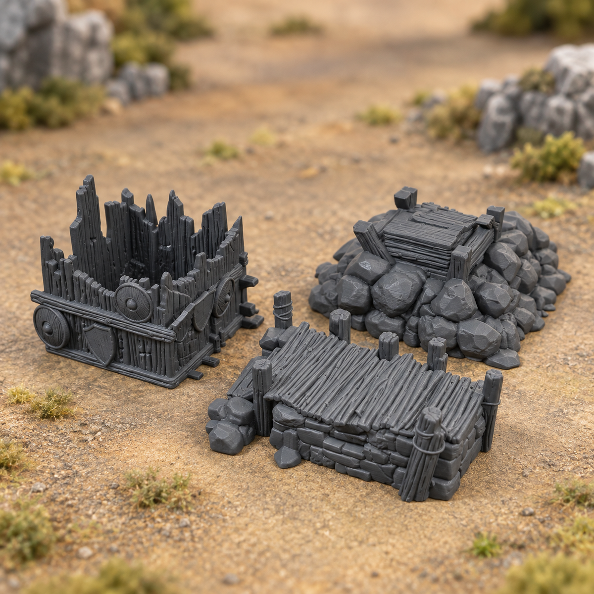 Platforms II – 28mm Fantasy Tabletop Terrain, Unpainted