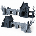 Ruined Platform Connector – 28mm Fantasy Terrain, Unpainted