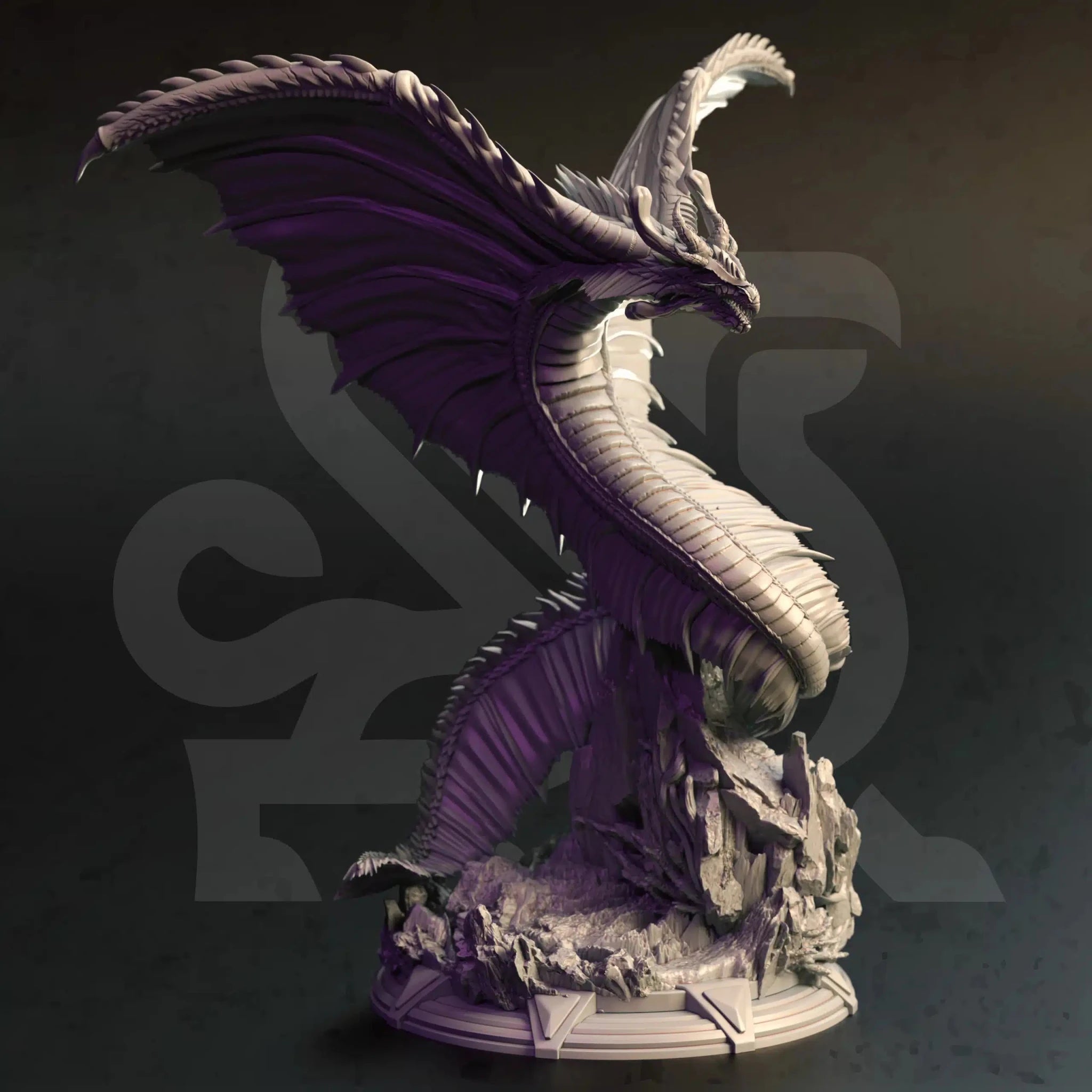 Fyrantius – Adult Mana Wyrm - 3D Monster Dragon Miniature - Just Re-Roll