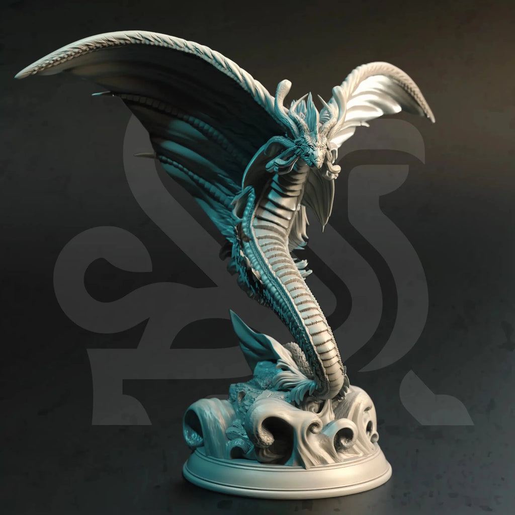 Fyrindel – Juvenile Mana Wyrm - 3D Monster Dragon Miniature - Just Re-Roll