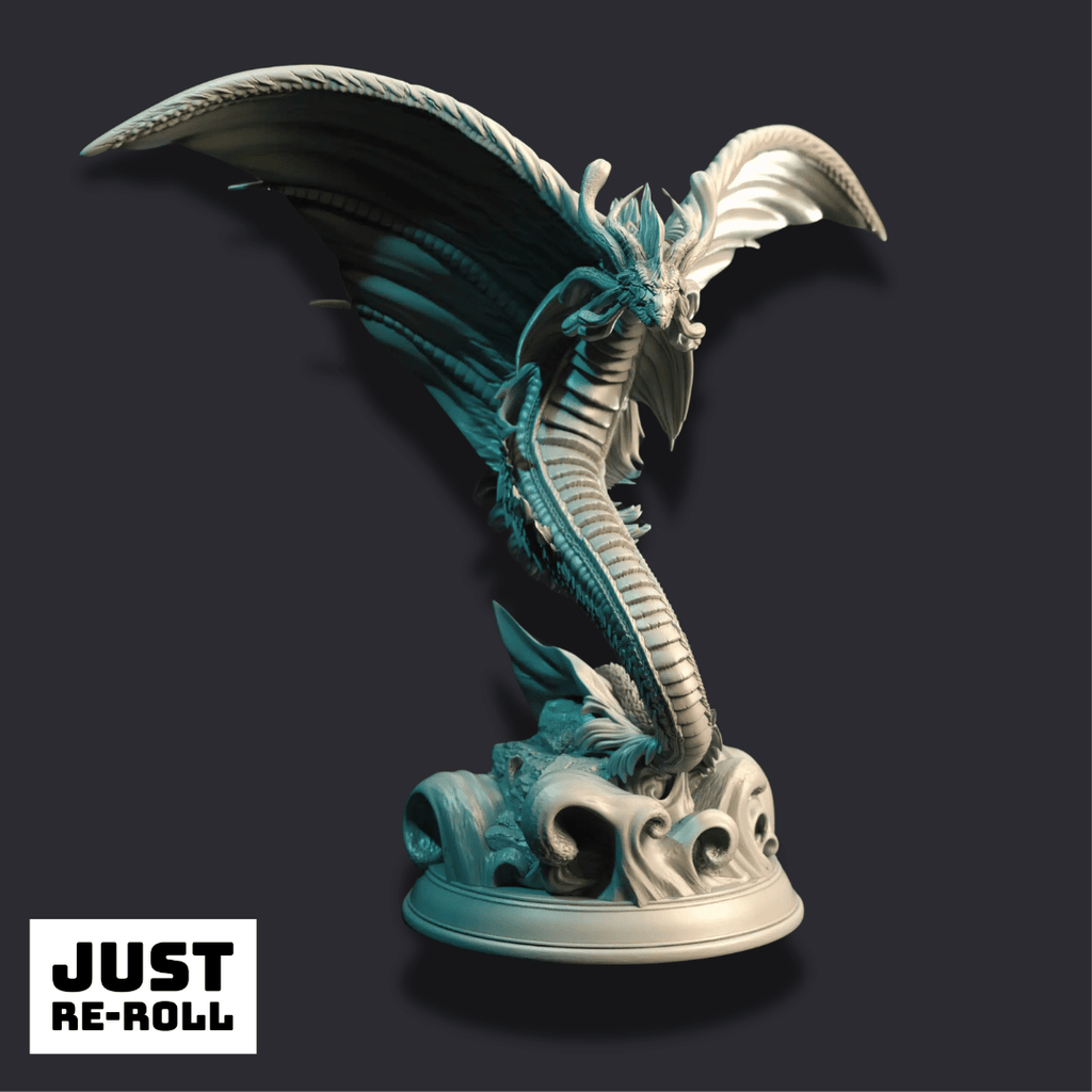 Fyrindel – Juvenile Mana Wyrm - 3D Monster Dragon Miniature - Just Re-Roll