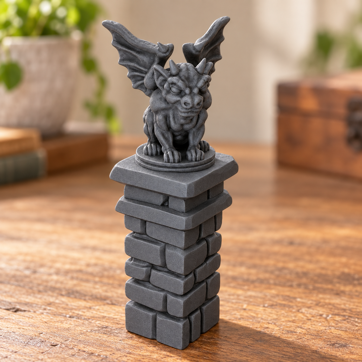 Gargoyle Statue 28mm DND Scatter Terrain | Tabletop Wargaming Scenery for Warhammer, Frostgrave & RPG | 3D Printed