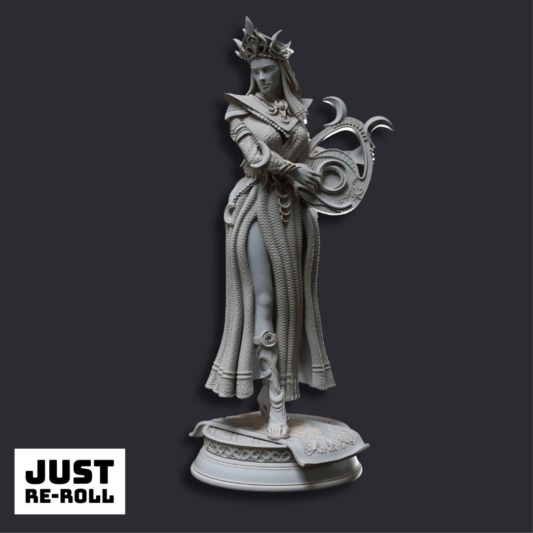 Glanbeli The First Great Light - 3D Printed Sorcerer Character Miniature - Just Re - Roll